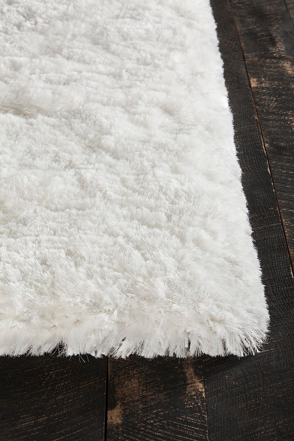 Giulia Ivory Hand Woven Shag Rug