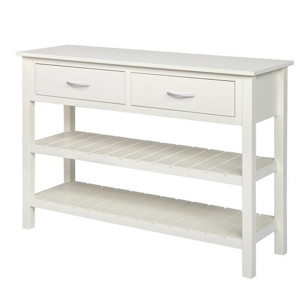 3-Tier Entryway Living Room Console Table with 2 Drawers