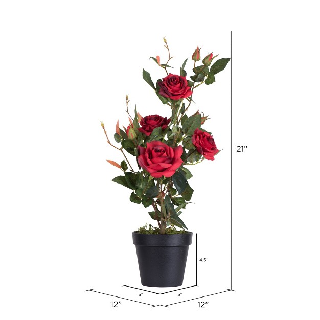 Artificial Rose Plant In Pot