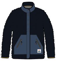 Clover Recycled Deep-Pile Sherpa Fleece - Deep Navy