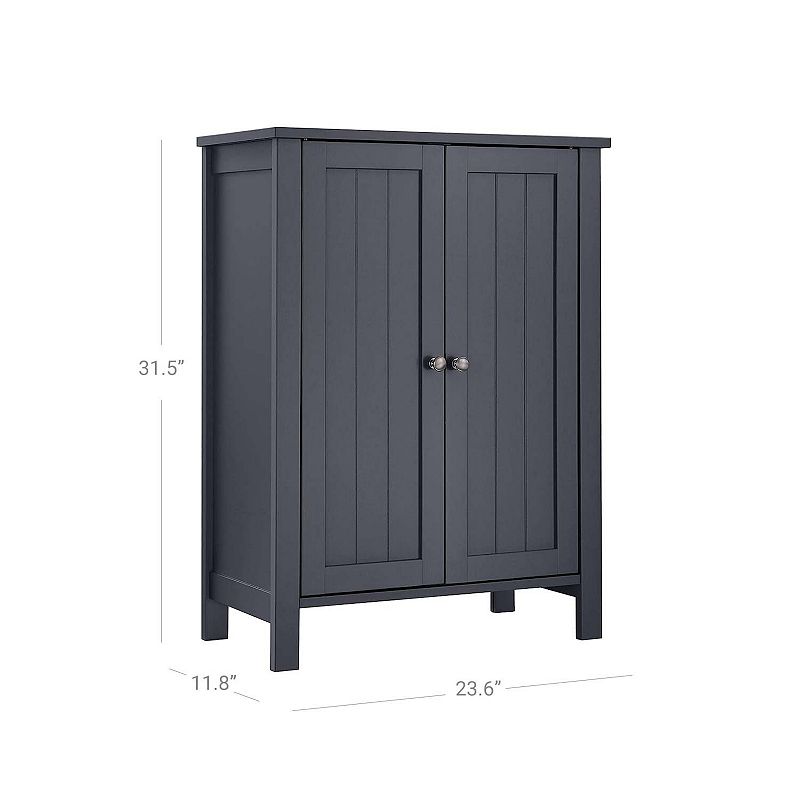 BreeBe Bathroom Floor Storage Cabinet Grey