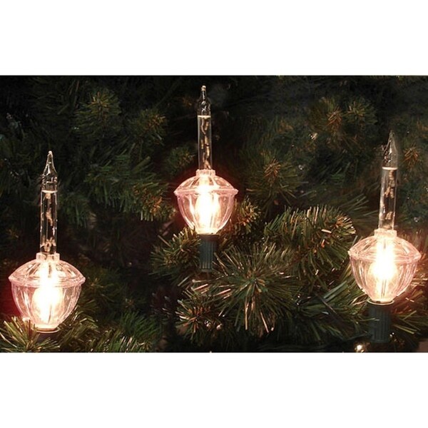 Set of 7 Clear Retro Xmas Bubble Lights