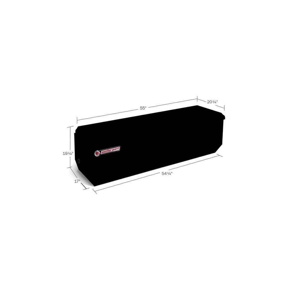 Weather Guard 55 in. Gloss Black Aluminum Full Size Chest Truck Tool Box 654-5-01