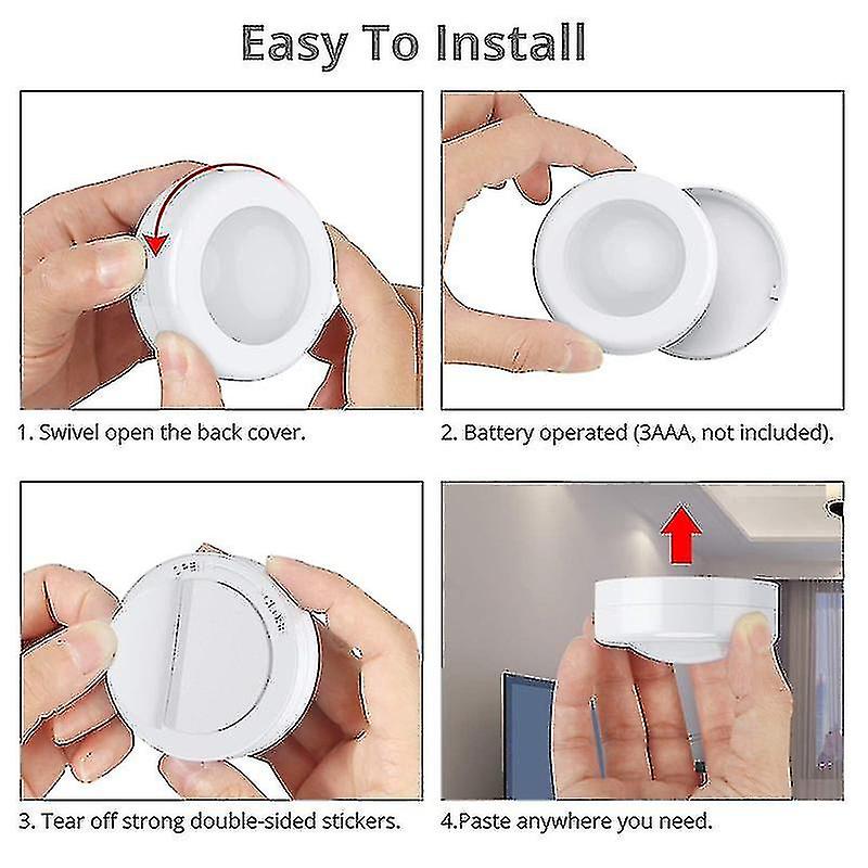 Led Light Remote Control Dimmable Wireless Touch Sensor Battery Operated Portable Kitchen Hallway Closet Cabinet Night Lamp