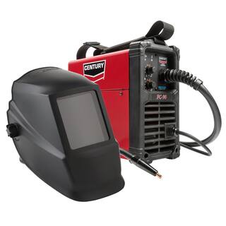 Century 90 Amp FC90 Flux-Core Wire Feed Welder 120V with Shade 10 Welding Helmet K5365-20