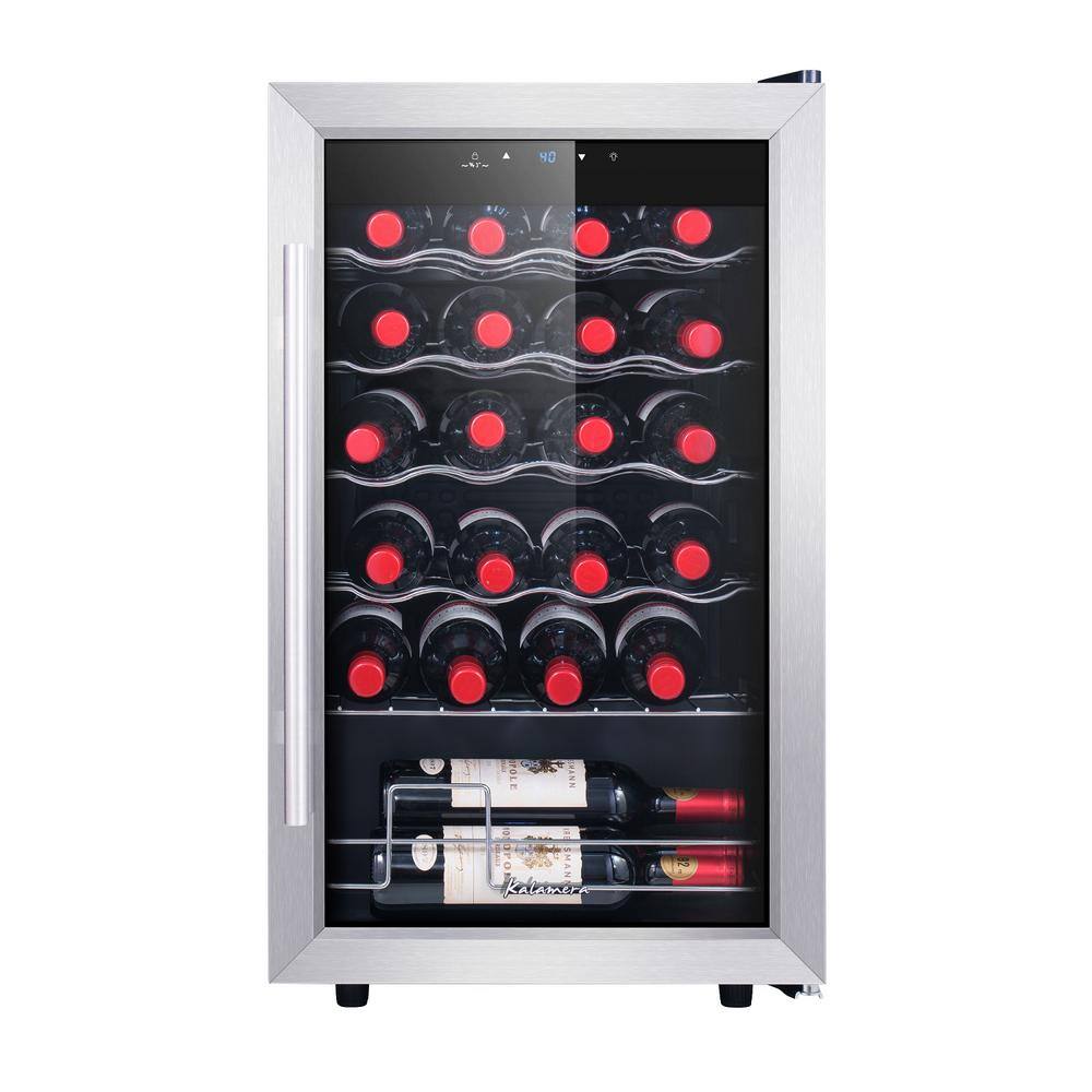 Kalamera 24 Bottle Single Zone Wine Cooler Small Wine Fridge KRC-24SS