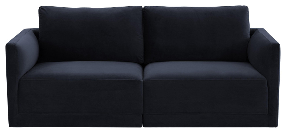 Willow Navy Modular Loveseat   Transitional   Loveseats   by First of a Kind USA Inc  Houzz