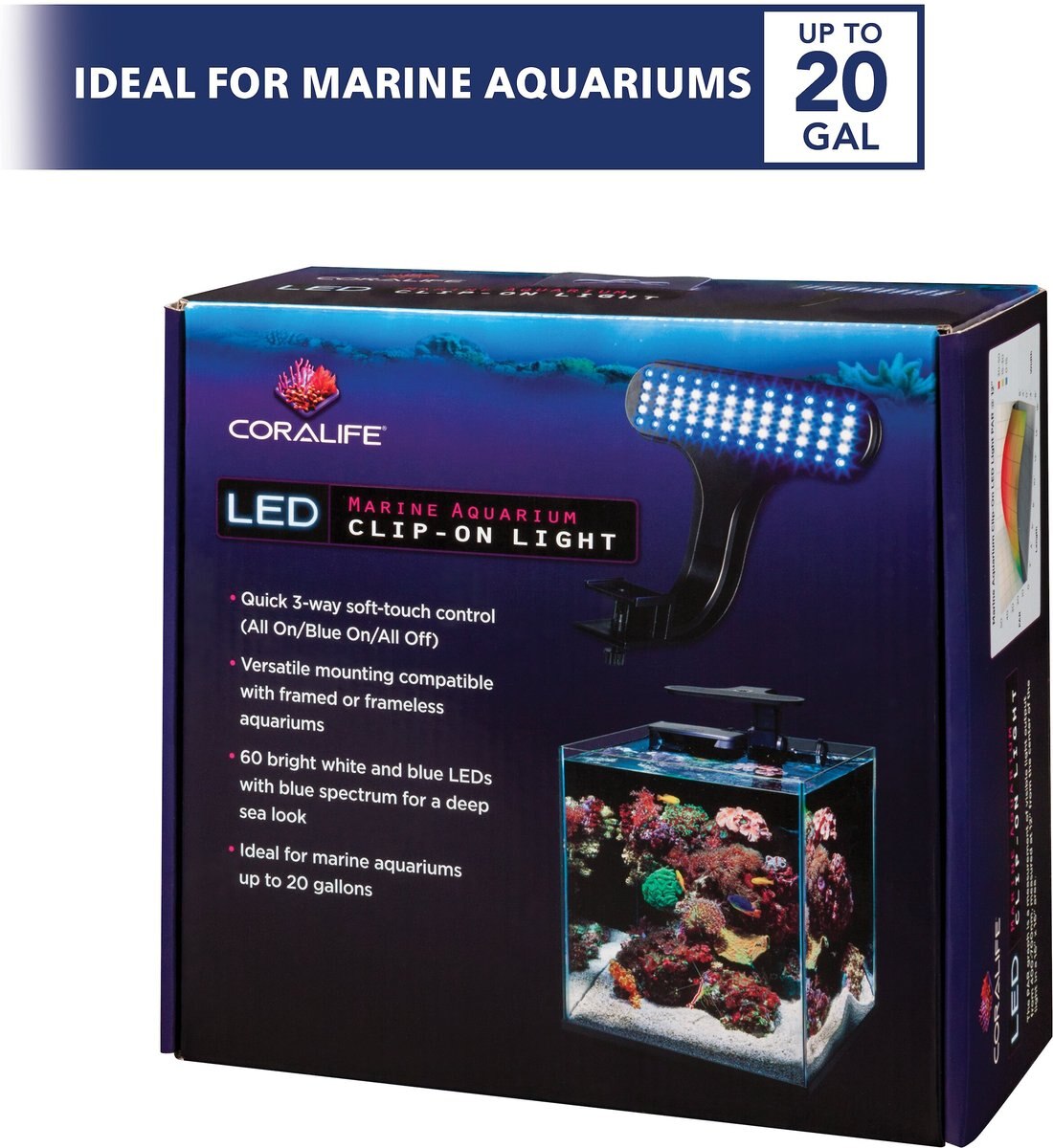 Coralife Marine Aquarium Clip-On LED Light