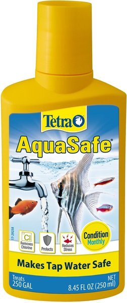 Tetra AquaSafe Aquarium Water Conditioner， 8.45-oz bottle