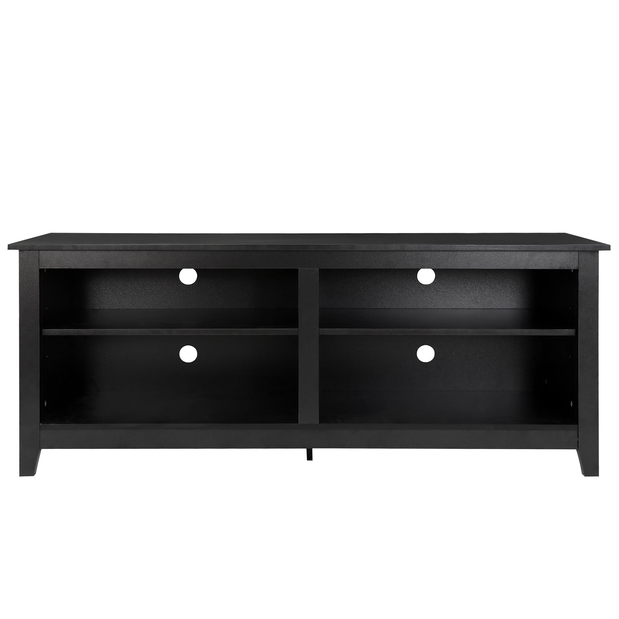 HomGarden 4 Cube Modern MDF TV Stand Console for TVs up to 55'', Adjustable Shelves, Black