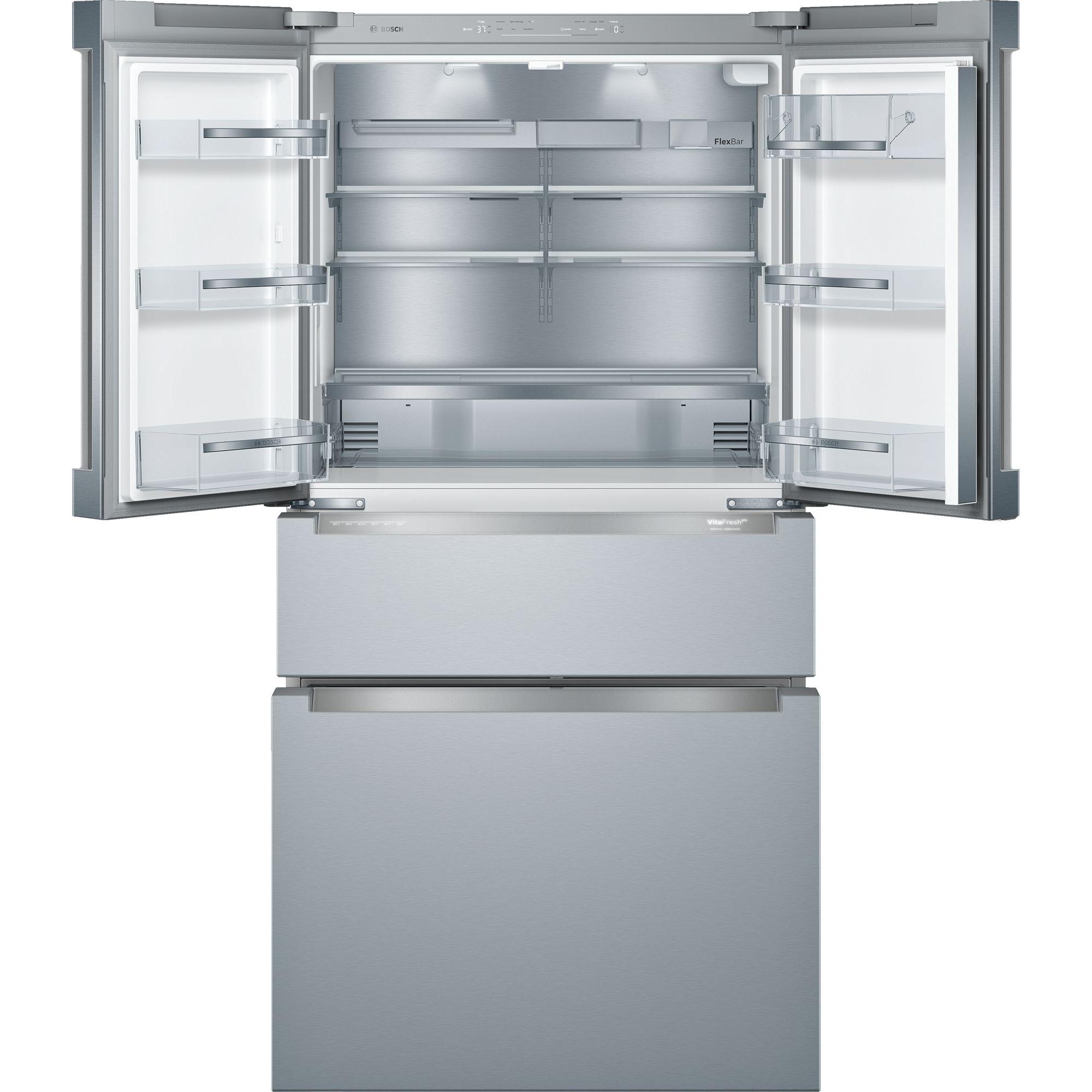 Bosch 36-inch, 21 cu.ft. Counter-Depth French 4-Door Refrigerator with VitaFreshPro™ Drawer B36CL80ENS