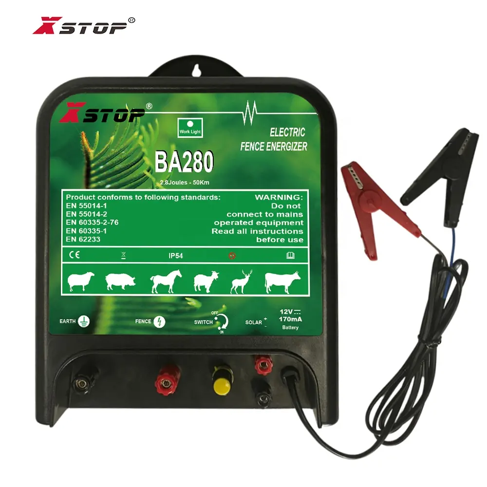 Solar panel supply 2.8 Joule battery controller security electronic fence energizer for deer