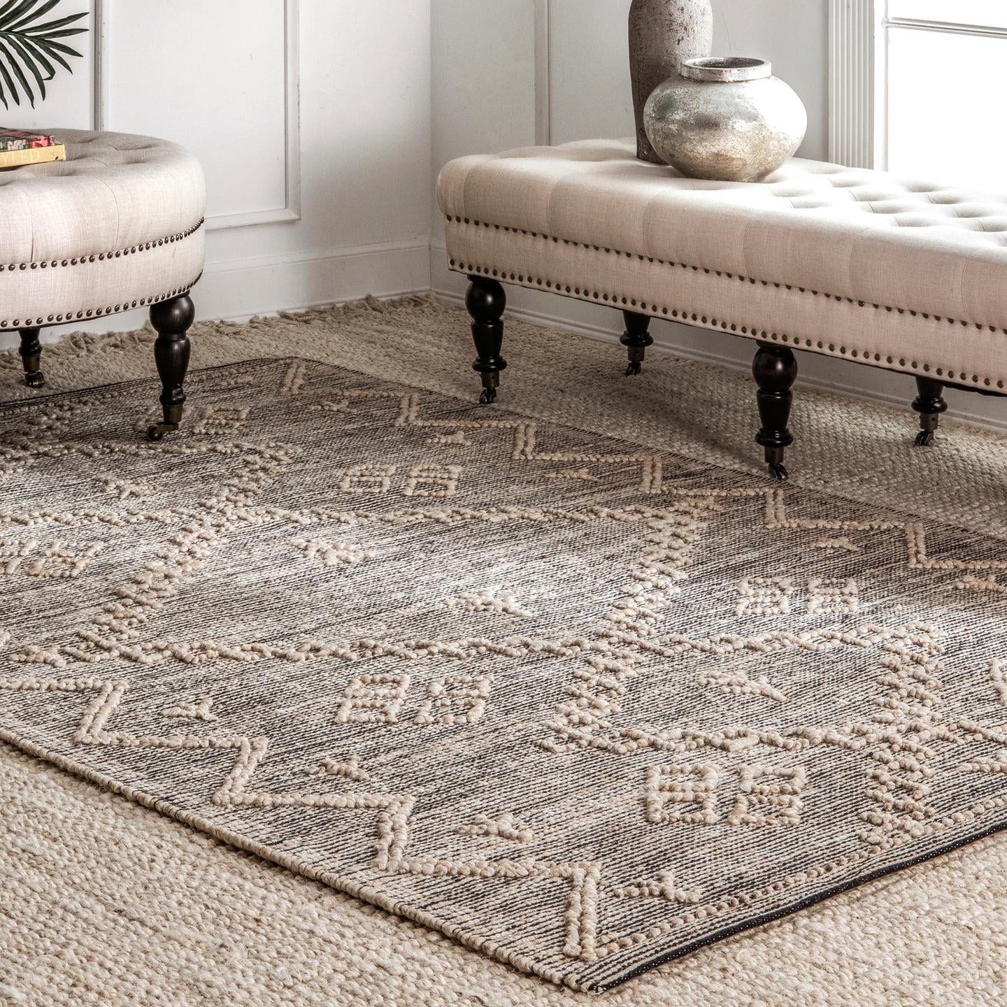 nuLOOM Julianne Moroccan Jute Area Rug, 7 6 x 9 6, Beige