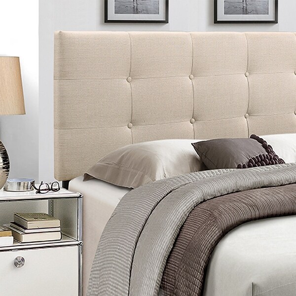 Mid-Rise Fabric Upholstered Panel Headboard - - 36288418