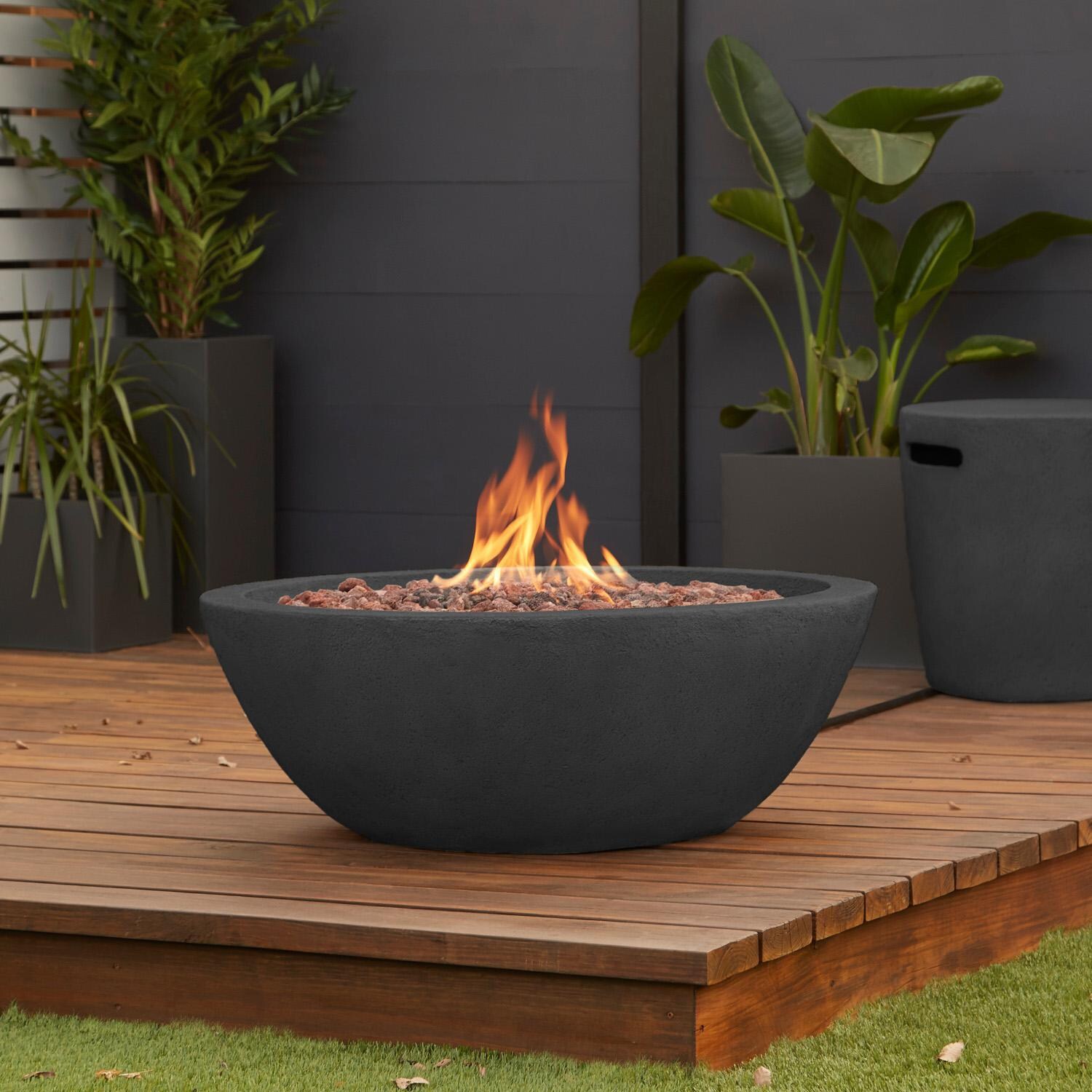 Lakeview Creekwood 36-Inch Round Natural Gas Fire Bowl