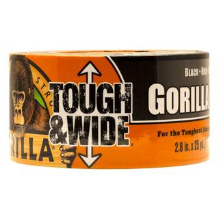 Gorilla 25 yds. Tough and Wide Black Duct Tape 106425