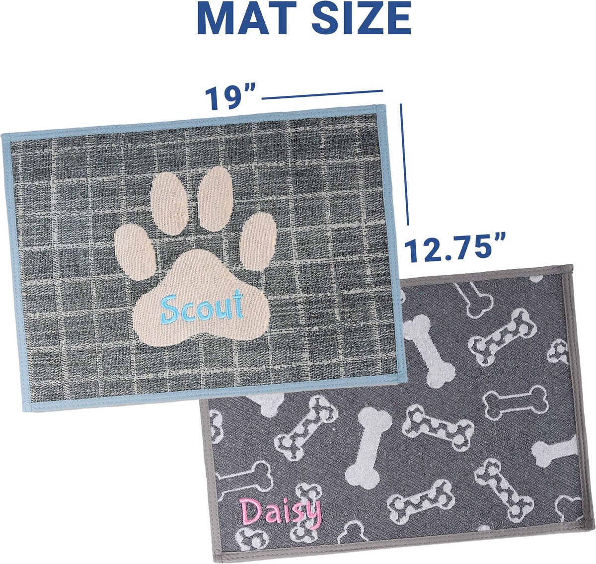 GoTags Paw Personalized Dog and Cat Feeding Mat