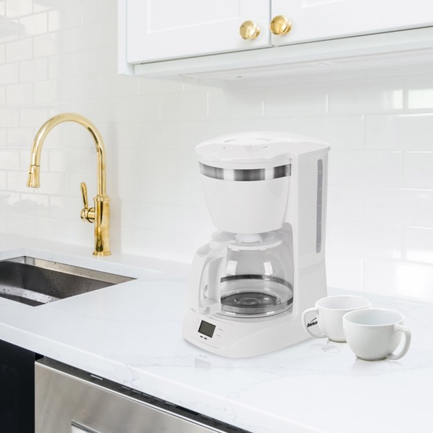 Brentwood 10 Cup Digital Coffee Maker In White