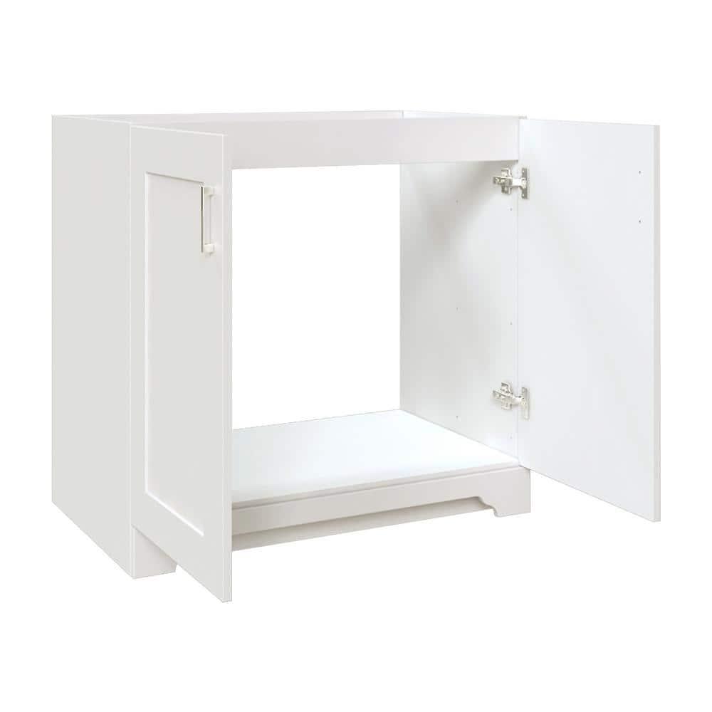 Home Decorators Collection Hawthorne 36 in W x 2134 in D Vanity Cabinet in Linen White with 2Doors