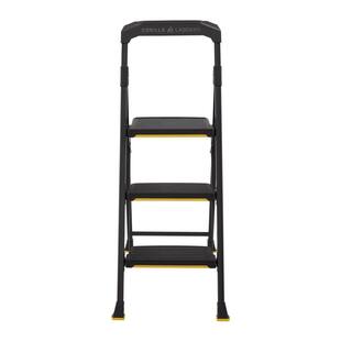 Gorilla Ladders 3-Step Pro-Grade Steel Step Stool 300 lbs. Load Capacity Type IA Duty Rating (9ft. Reach Height) GLHD-3