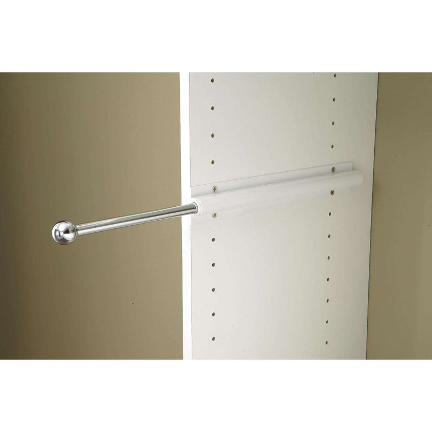 Easy Track 12 in. L X 1.5 in. D Chrome Steel Wardrobe Rod