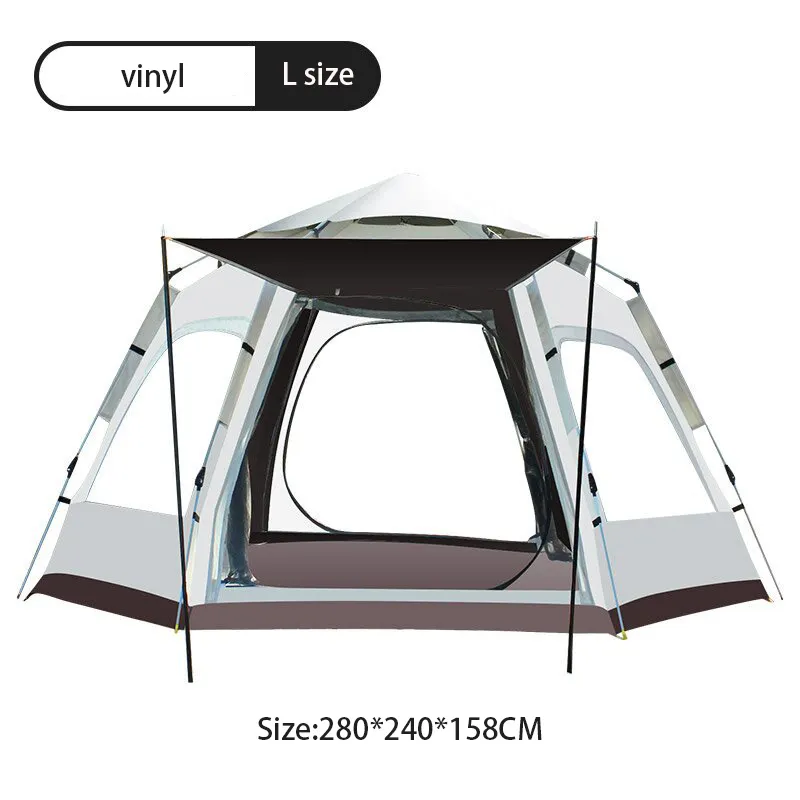 Camping Tents Waterproof 2000 3000m Sunscreen Pop Up Hexagon Tent