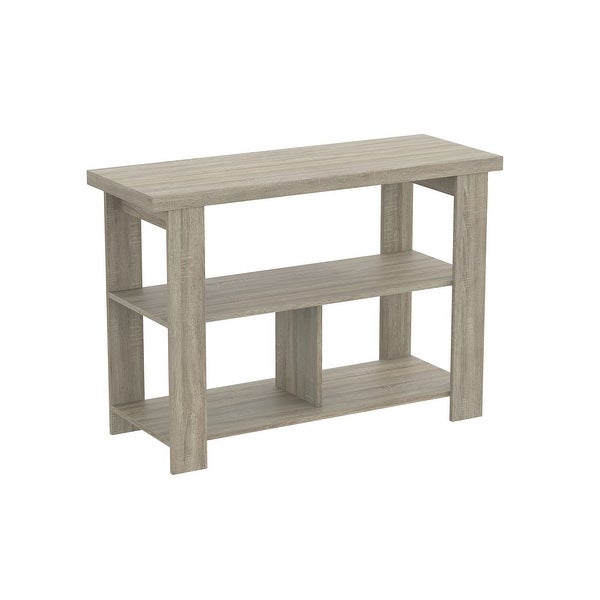 Console Table 41.25L Dark Taupe 3 Shelves - 41'5 x 15'5' x 29' - 41'5 x 15'5' x 29'