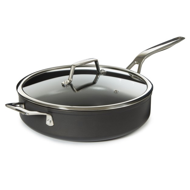 Deep Skillet 4 3qt With Glass Lid Black