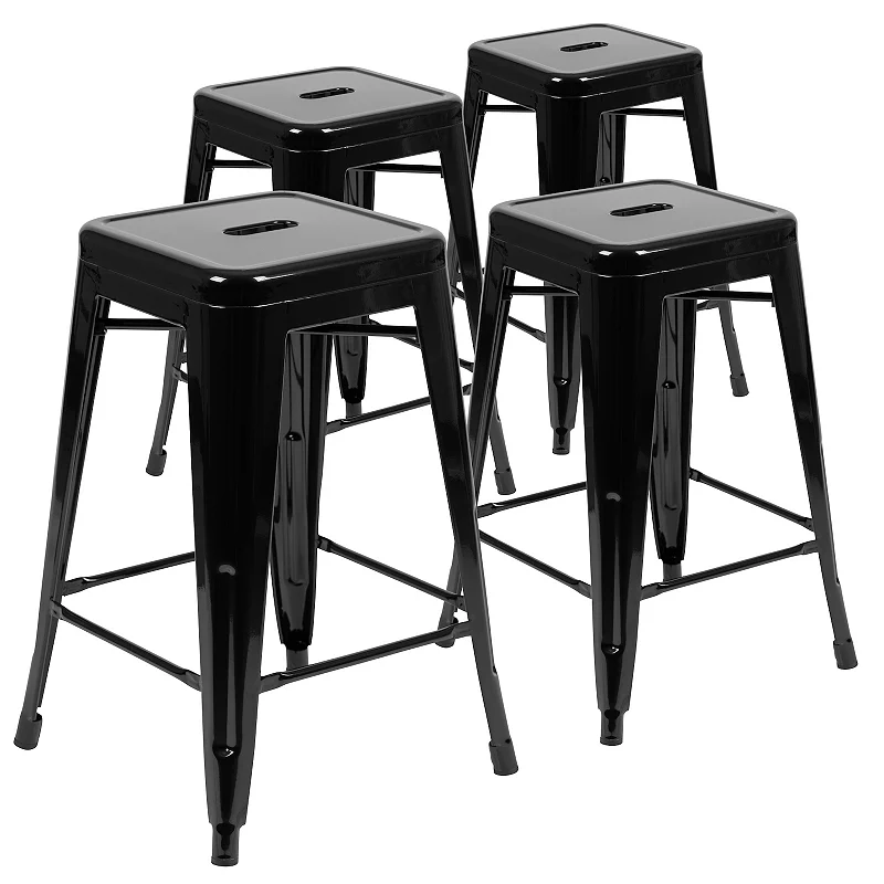 Flash Furniture Industrial Counter Stool 4-piece Set