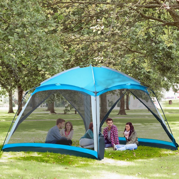 Outsunny 12 x27 X 12 x27 Screen House Room 8 Person Camping Tent backpacking And Traveling Easy Set Up