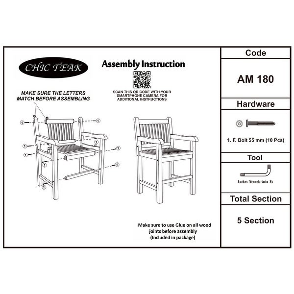 Teak Wood Elzas Counter Stool with Arms