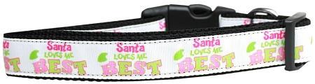 Santa Loves Me Best Nylon Cat Safety Collar