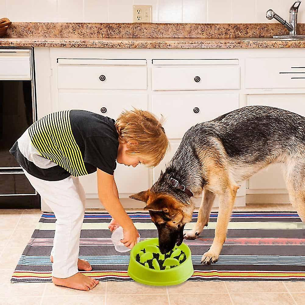 Slow Dog Bowl， Intere Interactive Dog Bowl， Durable And Eco-friendly Bamboo Fiber Bowl