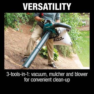 Makita 120 MPH 473 CFM 18V X2 (36V) LXT Lithium-Ion Brushless Cordless Leaf Blower Kit with Vacuum Attachment Kit (5.0 Ah) XBU04PTV