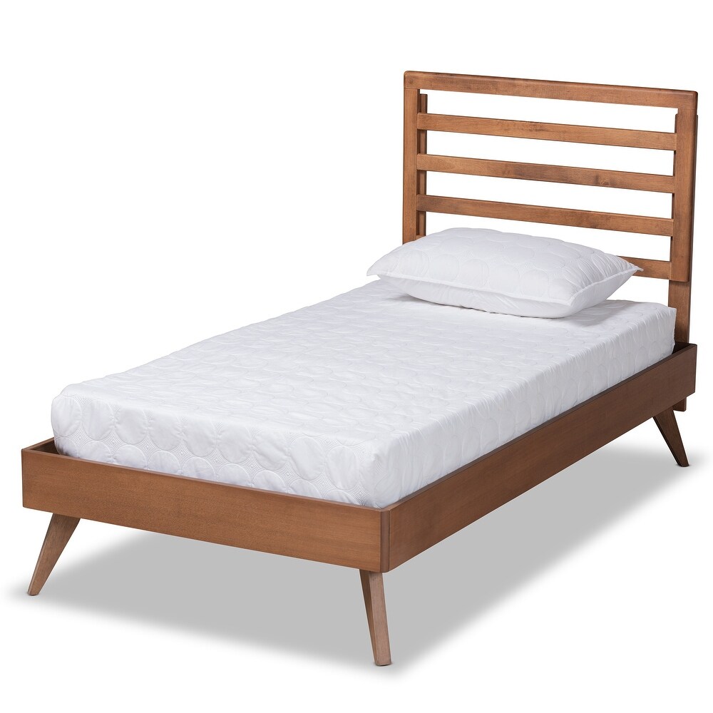 Shiro Mid Century Modern Wood Platform Bed