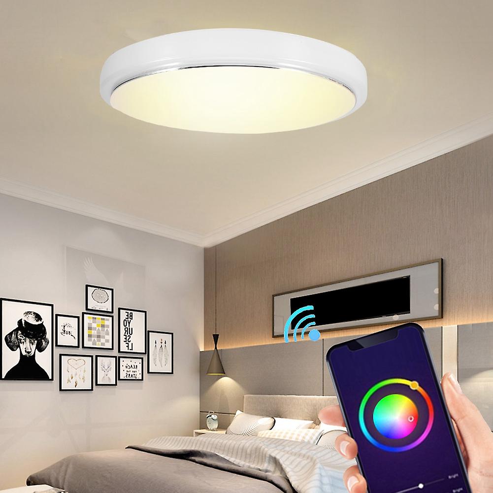 48w Smart Wifi Ceiling Lamp Bread Light Led Wifi Light 85-265v