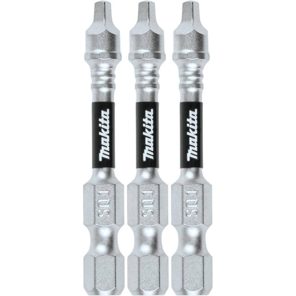 Makita Impact XPS #1 Square 2 in. Power Bit (3-Pack) E-00795