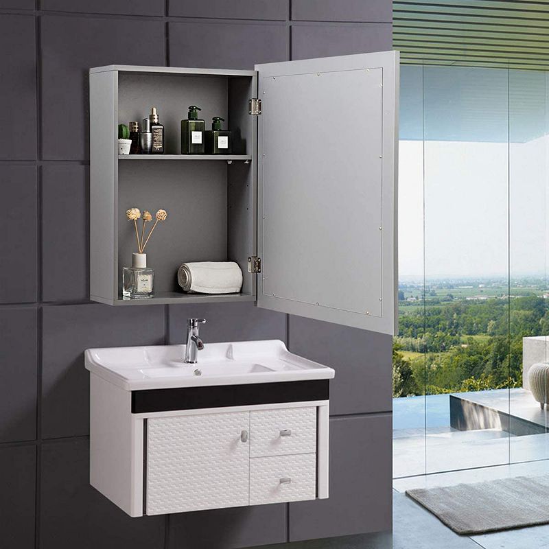 Wall Mounted Adjustable Medicine Storage Mirror Cabinet