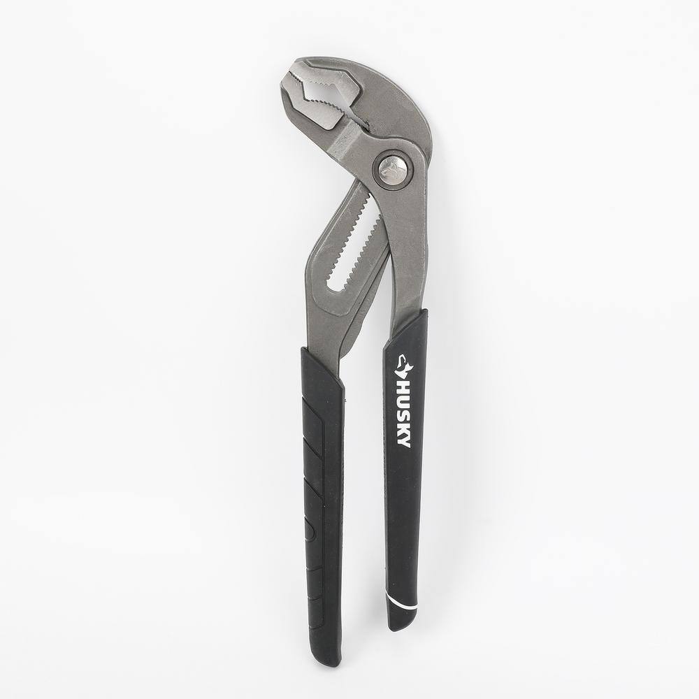 Husky 12 in. Quick Adjusting Curved Jaw Groove Joint Pliers 90142