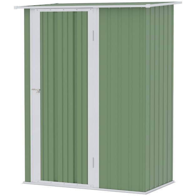 Outsunny 5 x27 X 3 x27 Metal Garden Storage Shed Tool House With Lockable Door For Backyard Patio Lawn