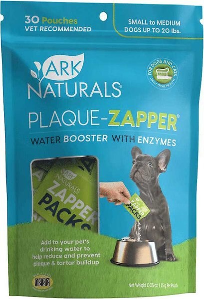 Ark Naturals Plaque-Zapper Small and Medium Dog and Cat Dental Water Additive Pouches