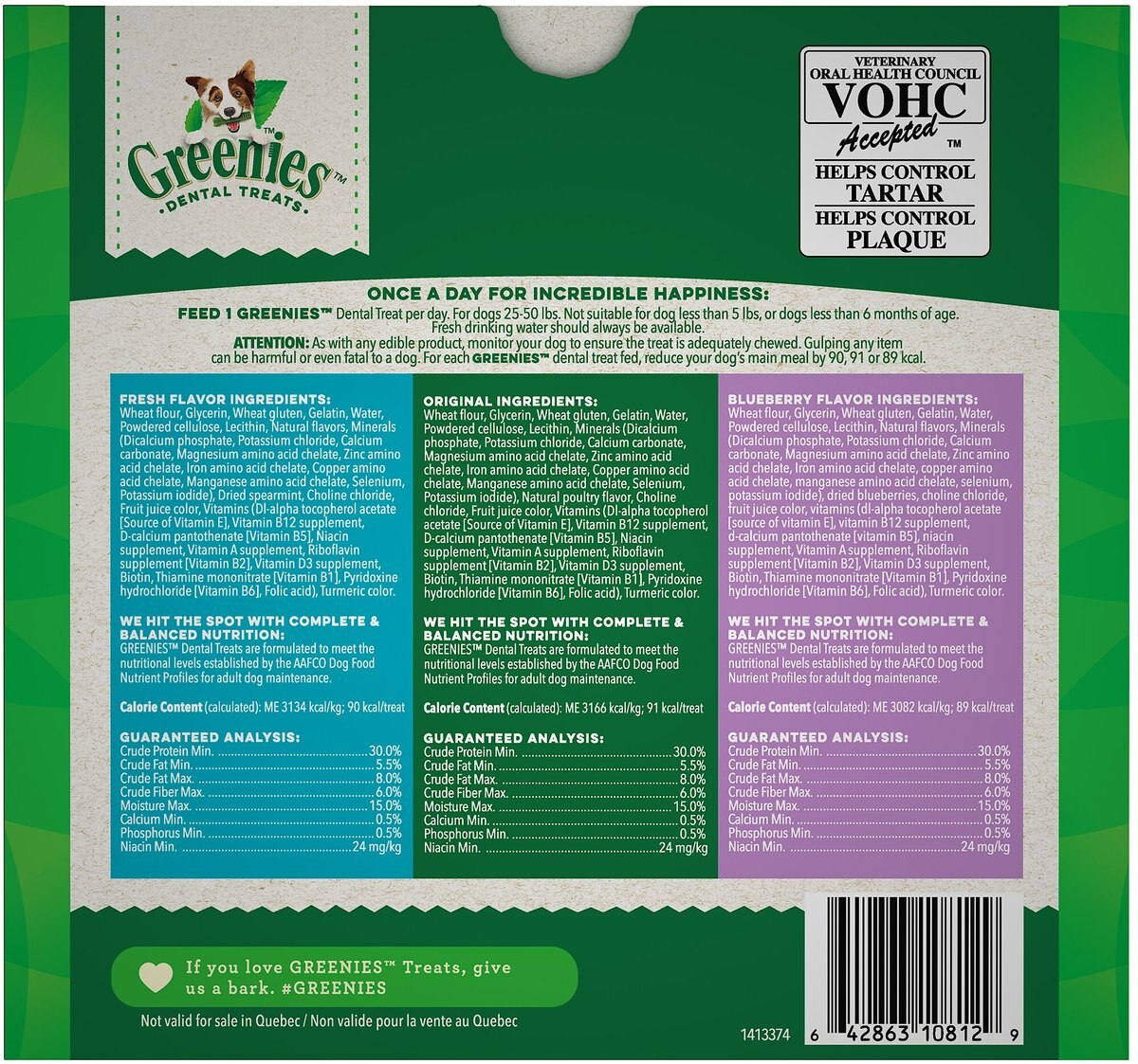 Greenies Variety Pack Regular Dental Dog Treats