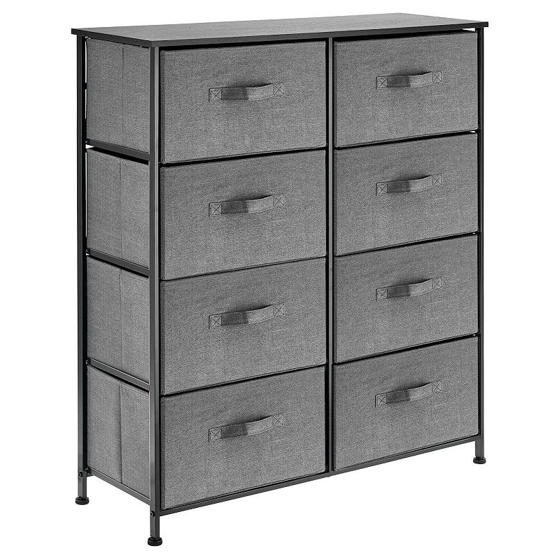 mDesign Vertical Dresser Storage Tower with 8 Drawers