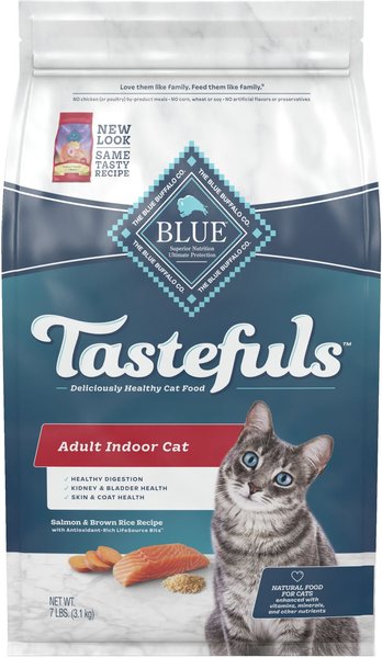 Blue Buffalo Tastefuls Indoor Natural Salmon and Brown Rice Adult Dry Cat Food