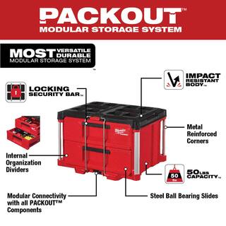 MW PACKOUT 22 in. Rolling Tool Box and 22 in. 2-Drawer 48-22-8426-8442