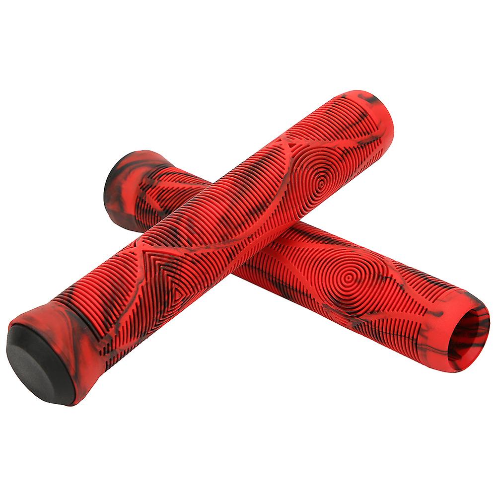 Bicycle Handlebar Grip Rubber Lightweight Non Slip Bicycle Grips For Mountain Bike(red )