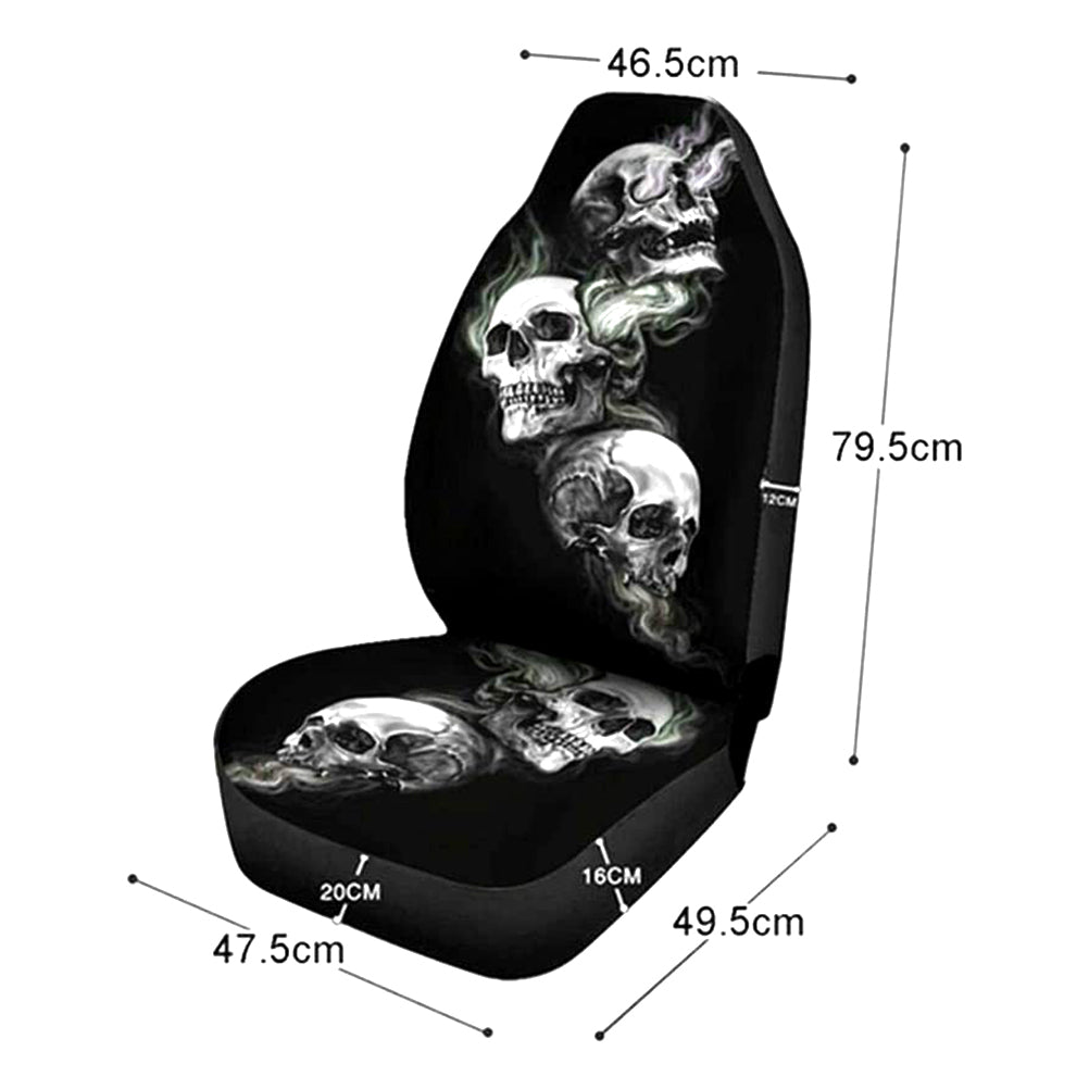 Fabric Car Seat Covers Waterproof Halloween Skeleton Breathable Car Seat Cover Protector Compatible for Car Truck SUV Van