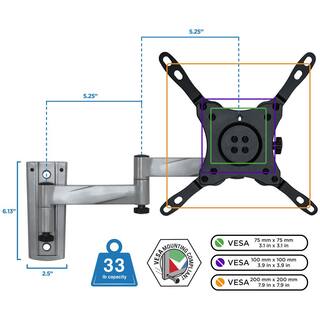 mount-it! Full Motion RV and Trailer TV Mount for 22 in. to 42 in. Screen Size MI-429