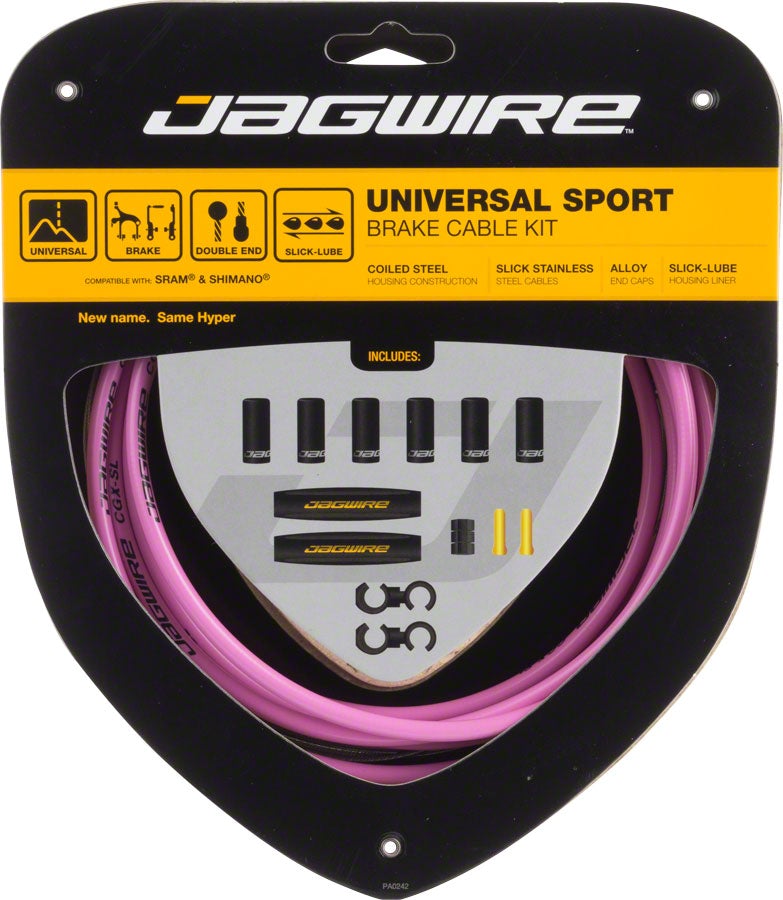 Jagwire Universal Sport Brake Cable Kit - Pink