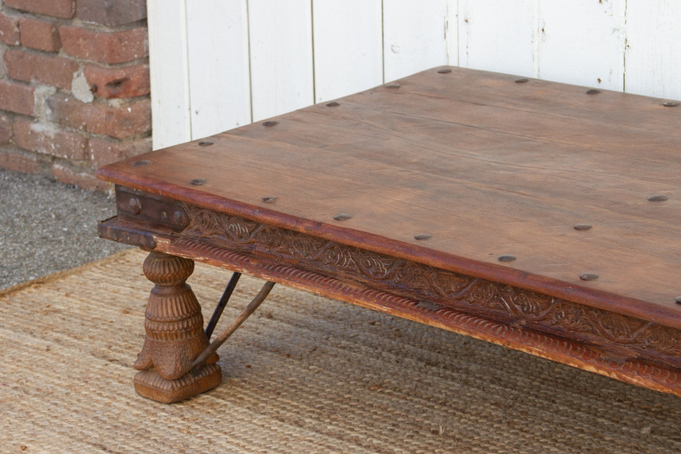 Antique Rustic Takhat Teak Coffee Table   Eclectic   Coffee And Accent Tables   by De cor  Houzz